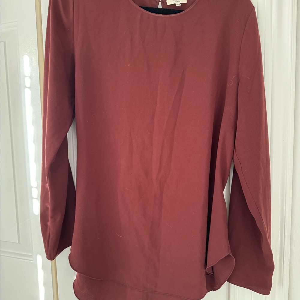 Wilfred Burgundy Blouse